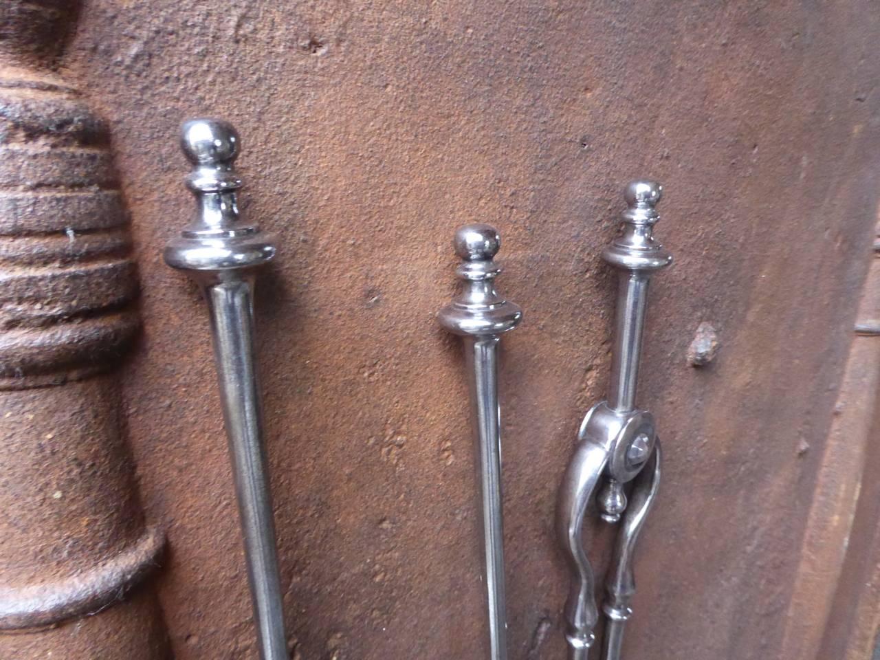Steel 19th Century English Fireplace Tools or Fire Tools