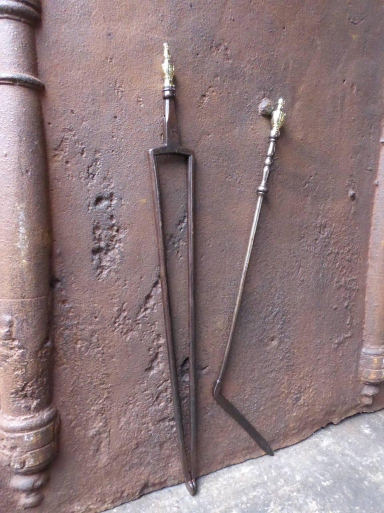 18th 19th Century Dutch Fireplace Tools Or Fire Tools For Sale At