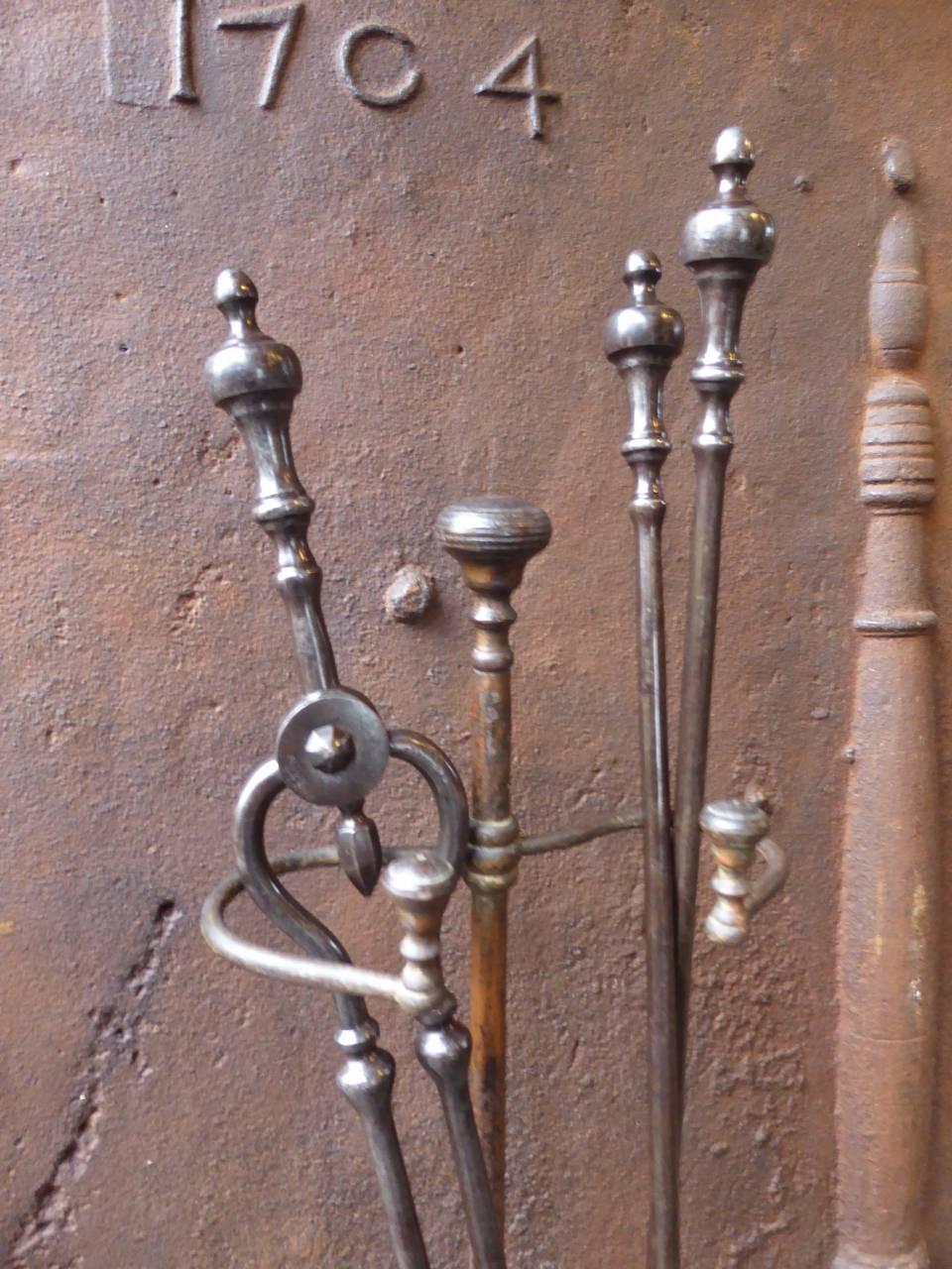 19th Century English Fireplace Tools or Fire Tools In Good Condition In Amerongen, NL