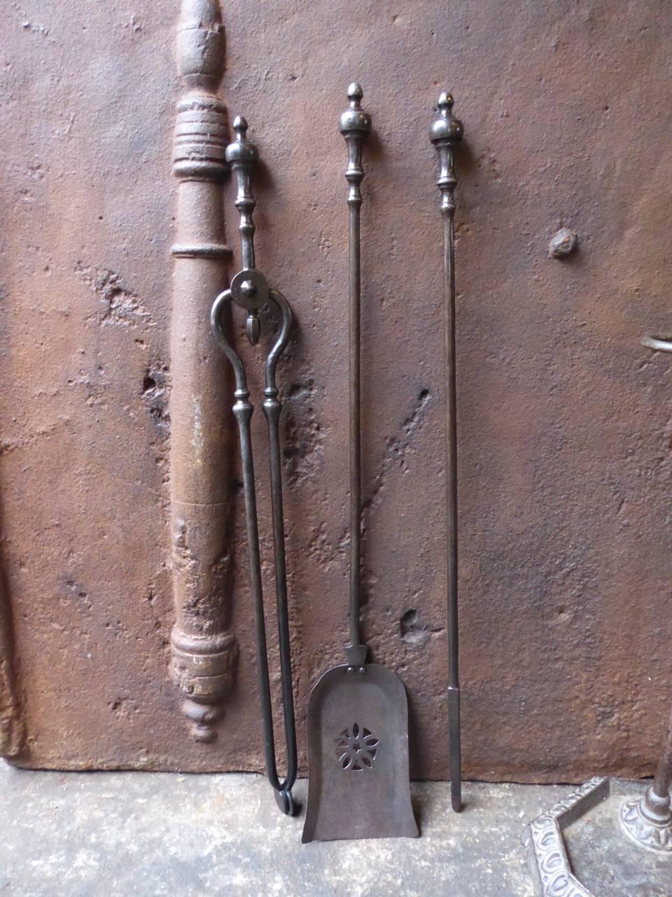 19th Century English Fireplace Tools or Fire Tools 1