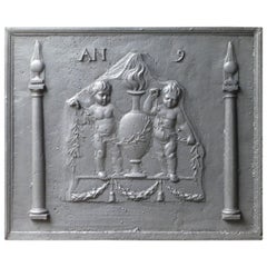 Antique Fireback Commemorating Ninth Year of the French Revolution