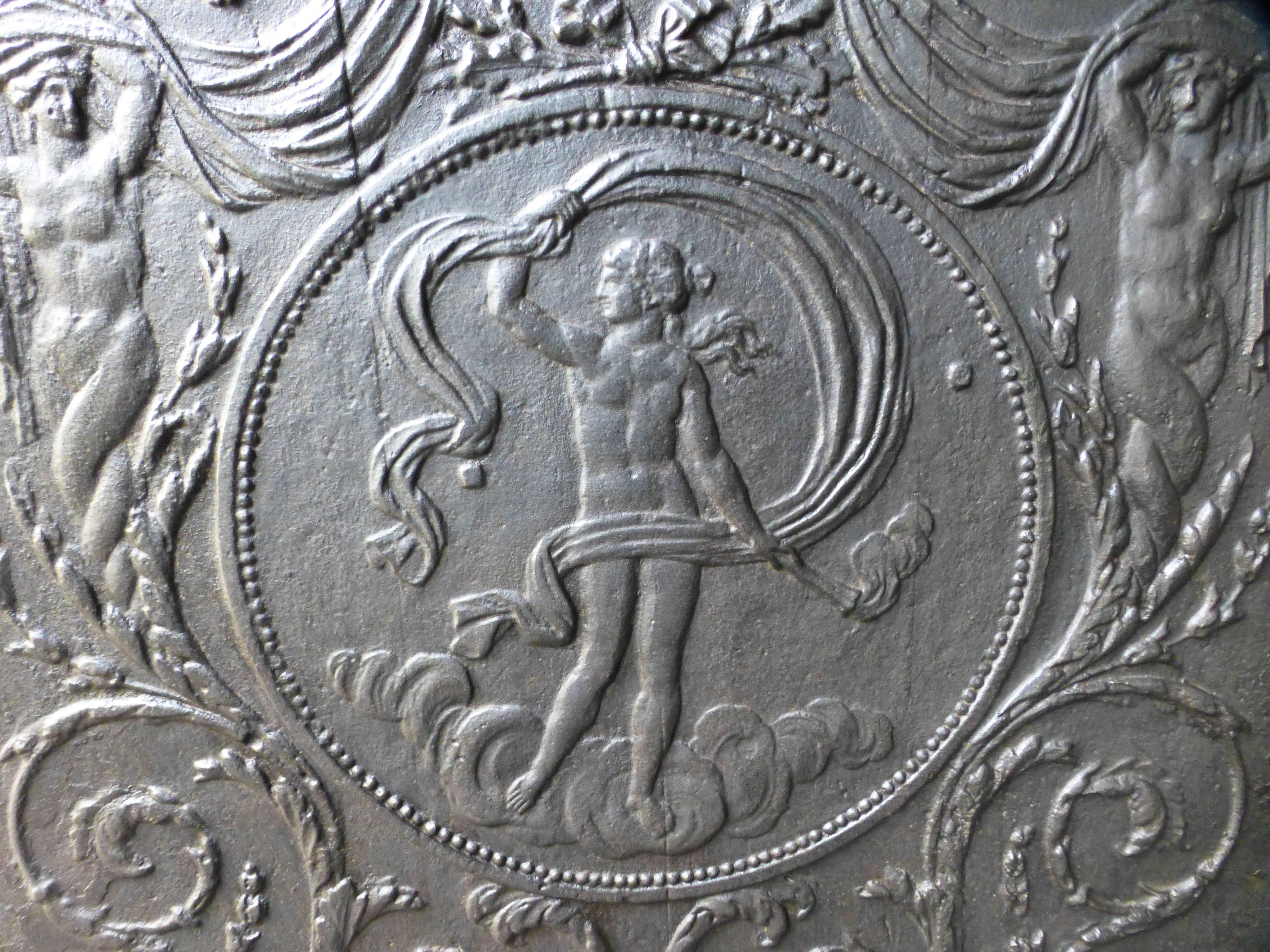 Louis XV Antique French Fireback / Backsplash with the Goddess Venus, 18th Century For Sale