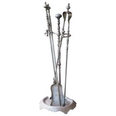 Antique French Fireplace Tool Set, Companion Set
