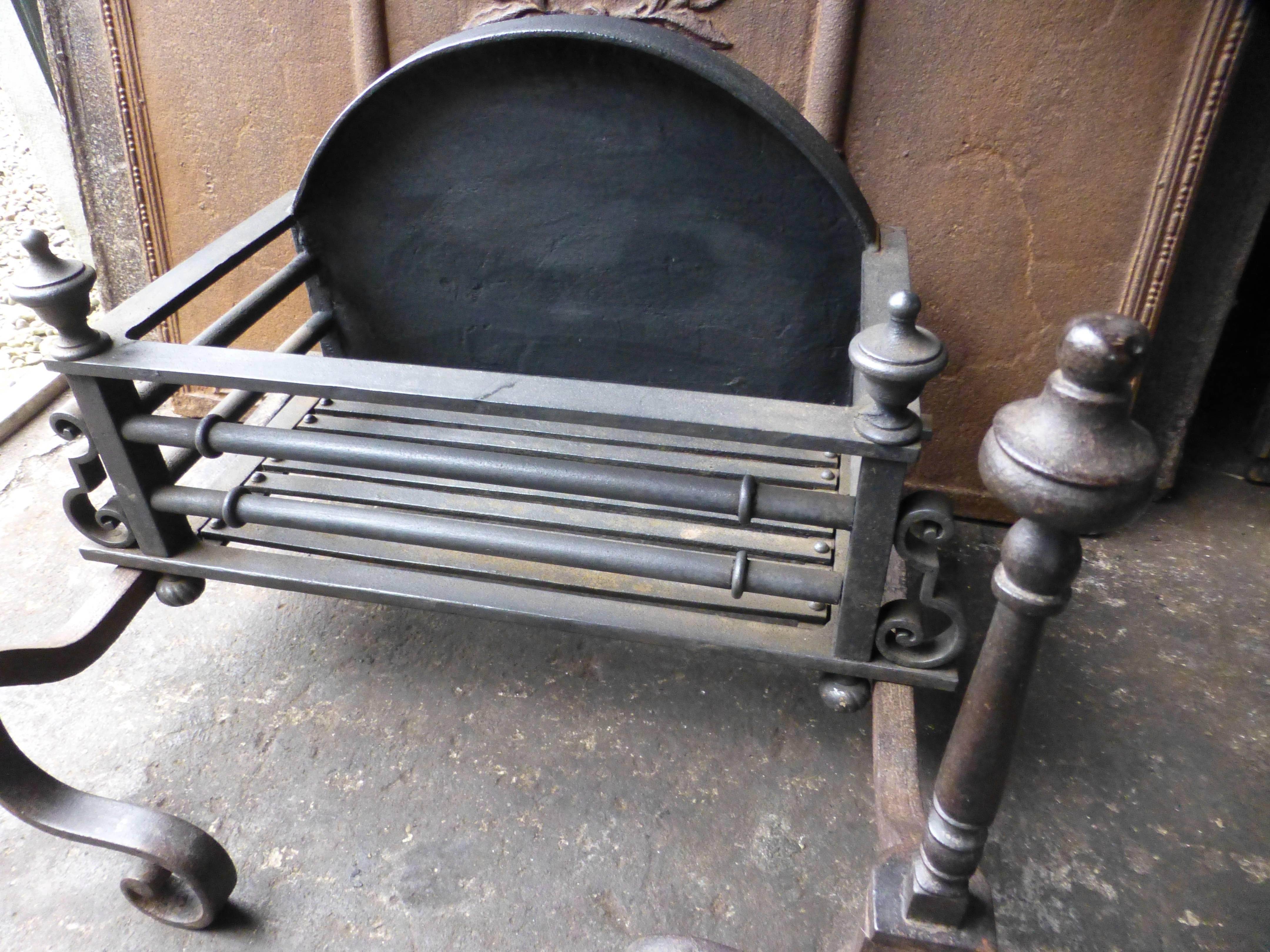 Forged Exquisite Georgian Fireplace Grate, Fire Grate