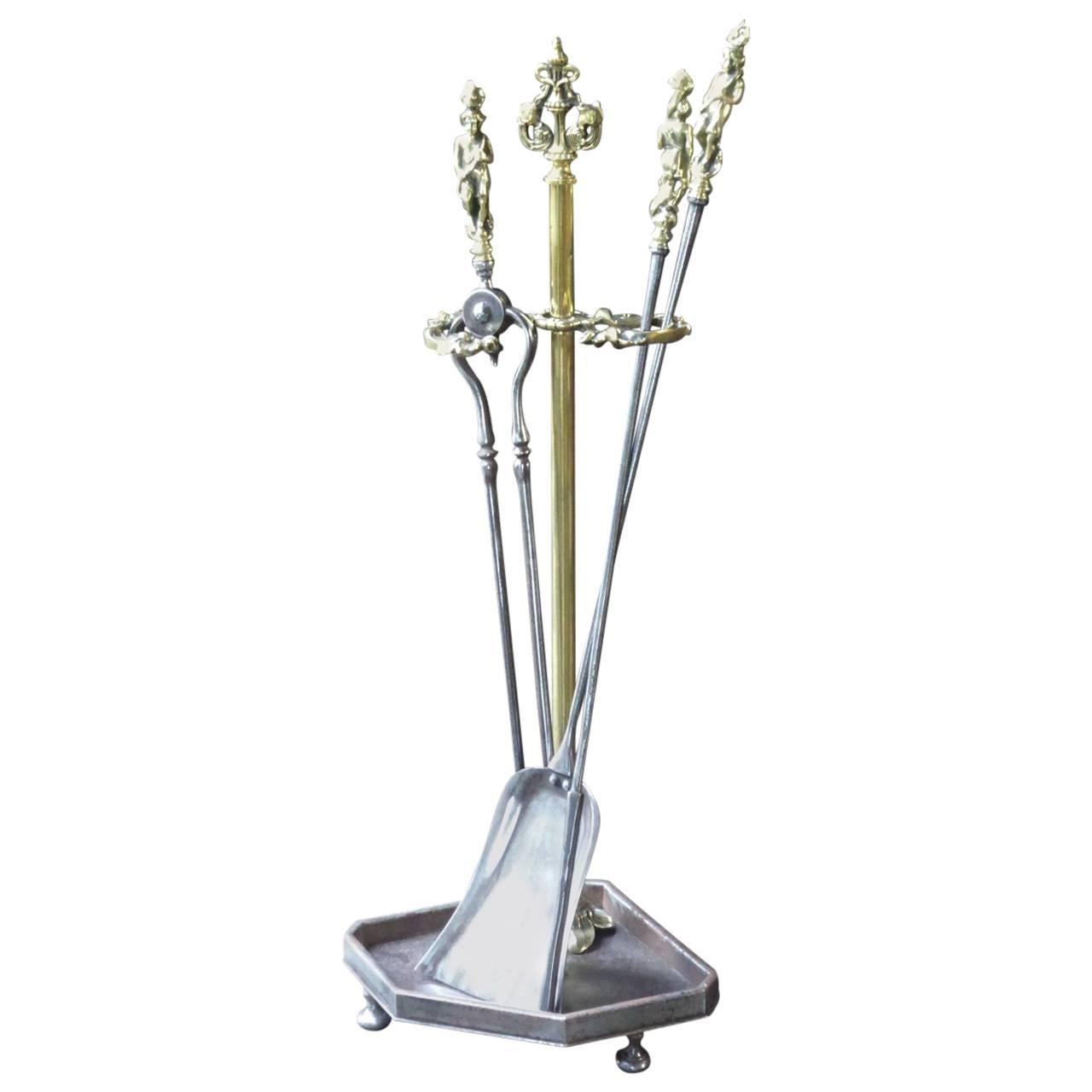 Antique French Fireplace Tool Set