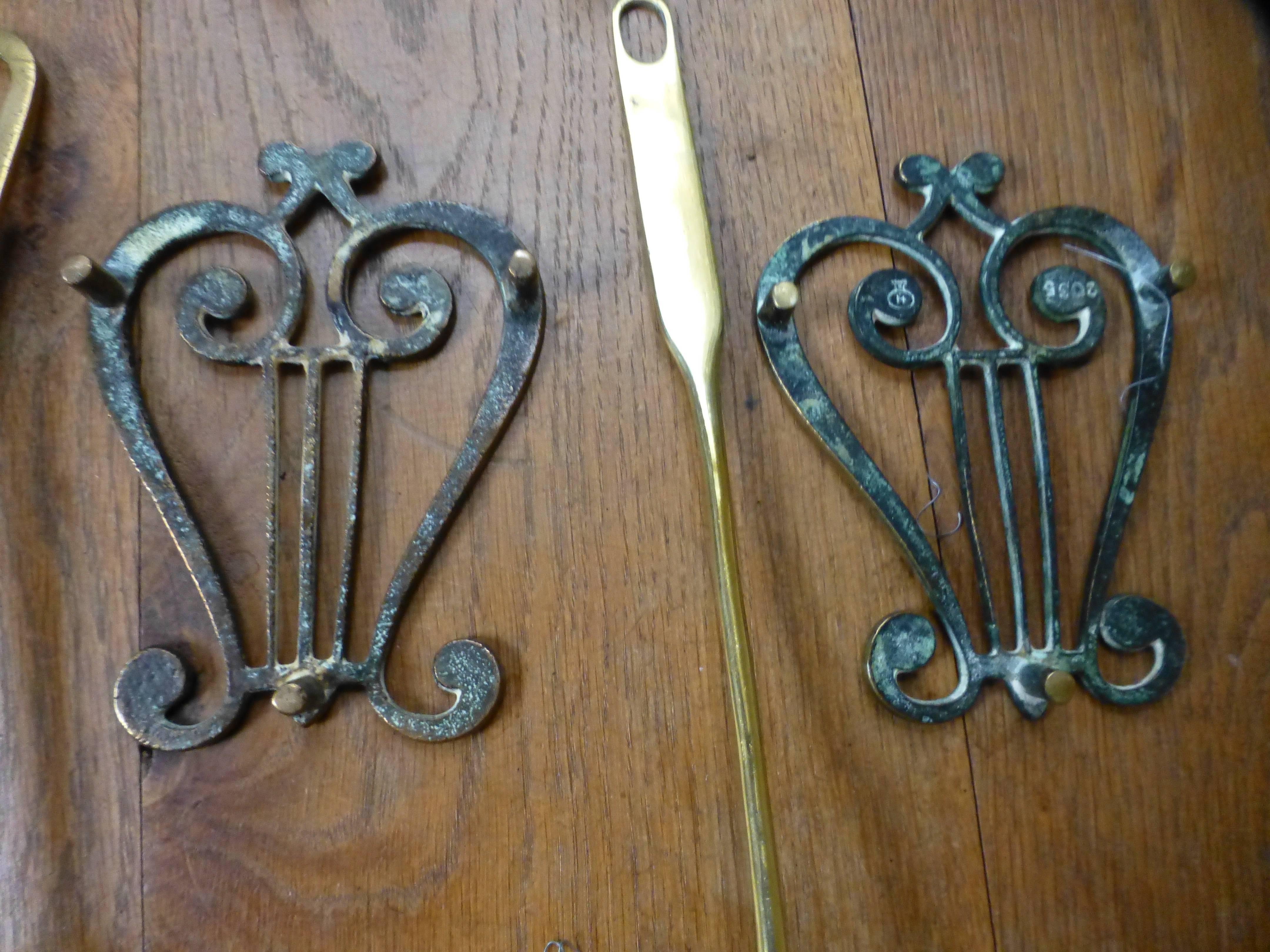 Antique Dutch Fireplace Tool Set, Fire Tools For Sale 1