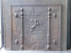 French 'Pillars with Phrygian Cap' Fireback / Backsplash, 19th Century