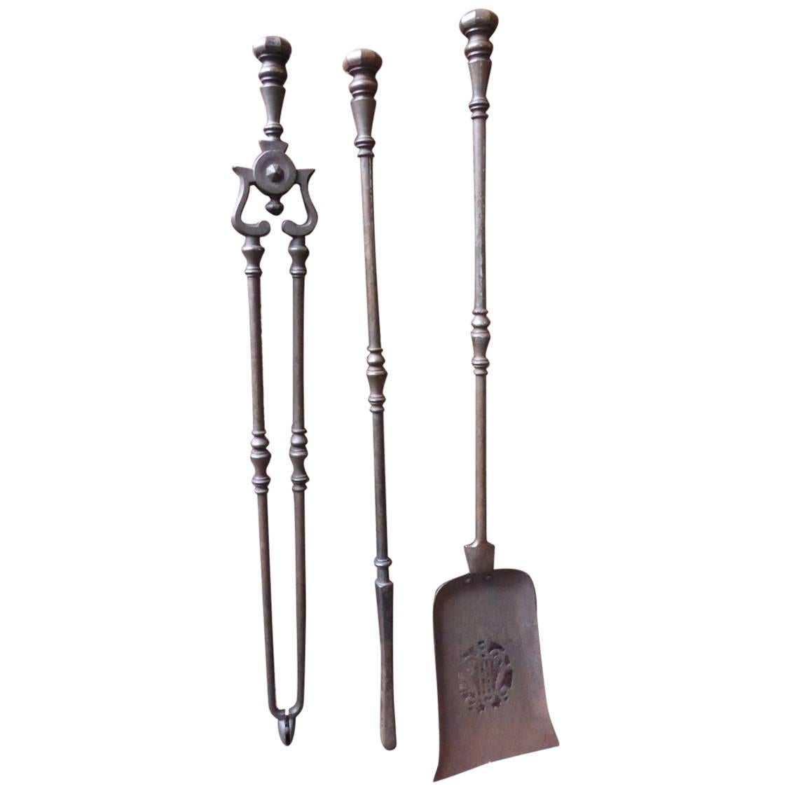 English Fireplace Tools or Fire Tools, 19th Century 