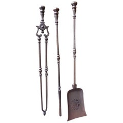 English Fireplace Tools or Fire Tools, 19th Century 