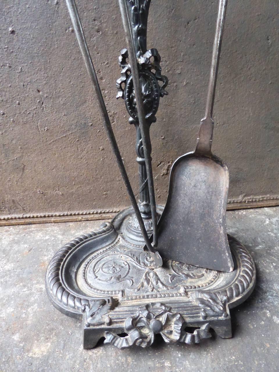 Antique French Fireplace Tools or Fire Tools, 19th Century In Good Condition In Amerongen, NL