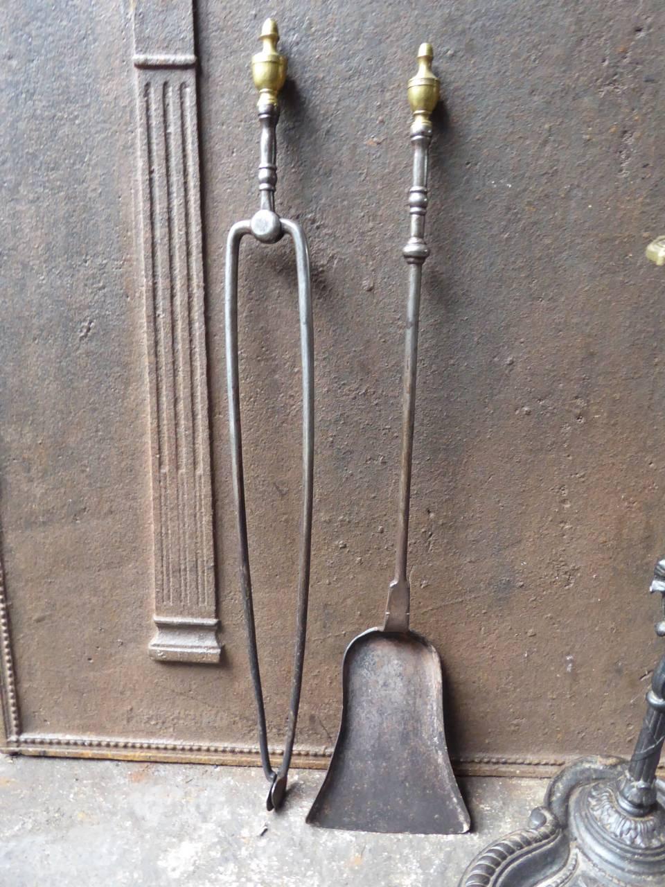 Antique French Fireplace Tools or Fire Tools, 19th Century 1