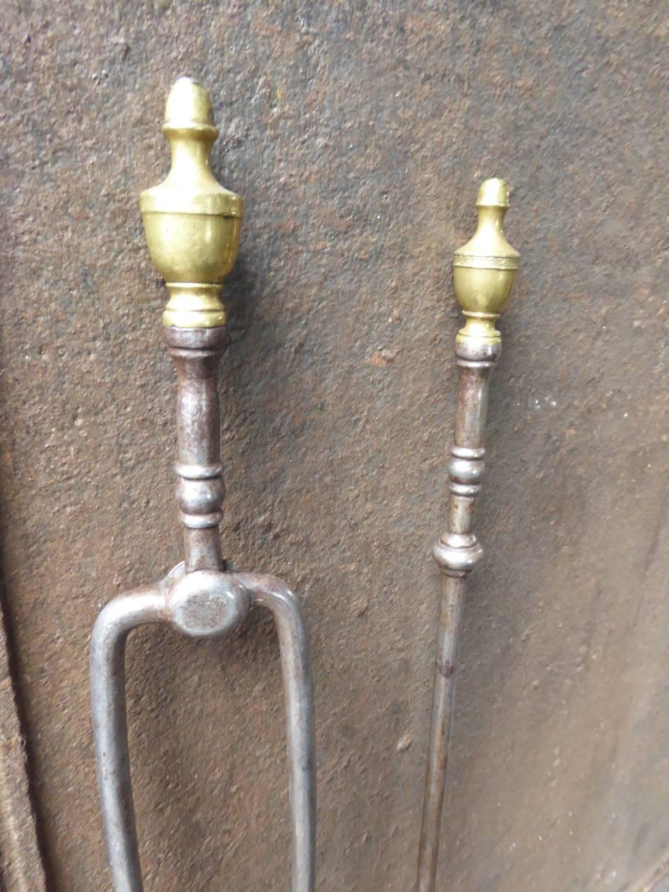 Antique French Fireplace Tools or Fire Tools, 19th Century 2