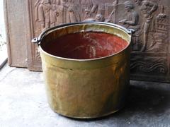 18th Century Brass Log Holder, Log Bin