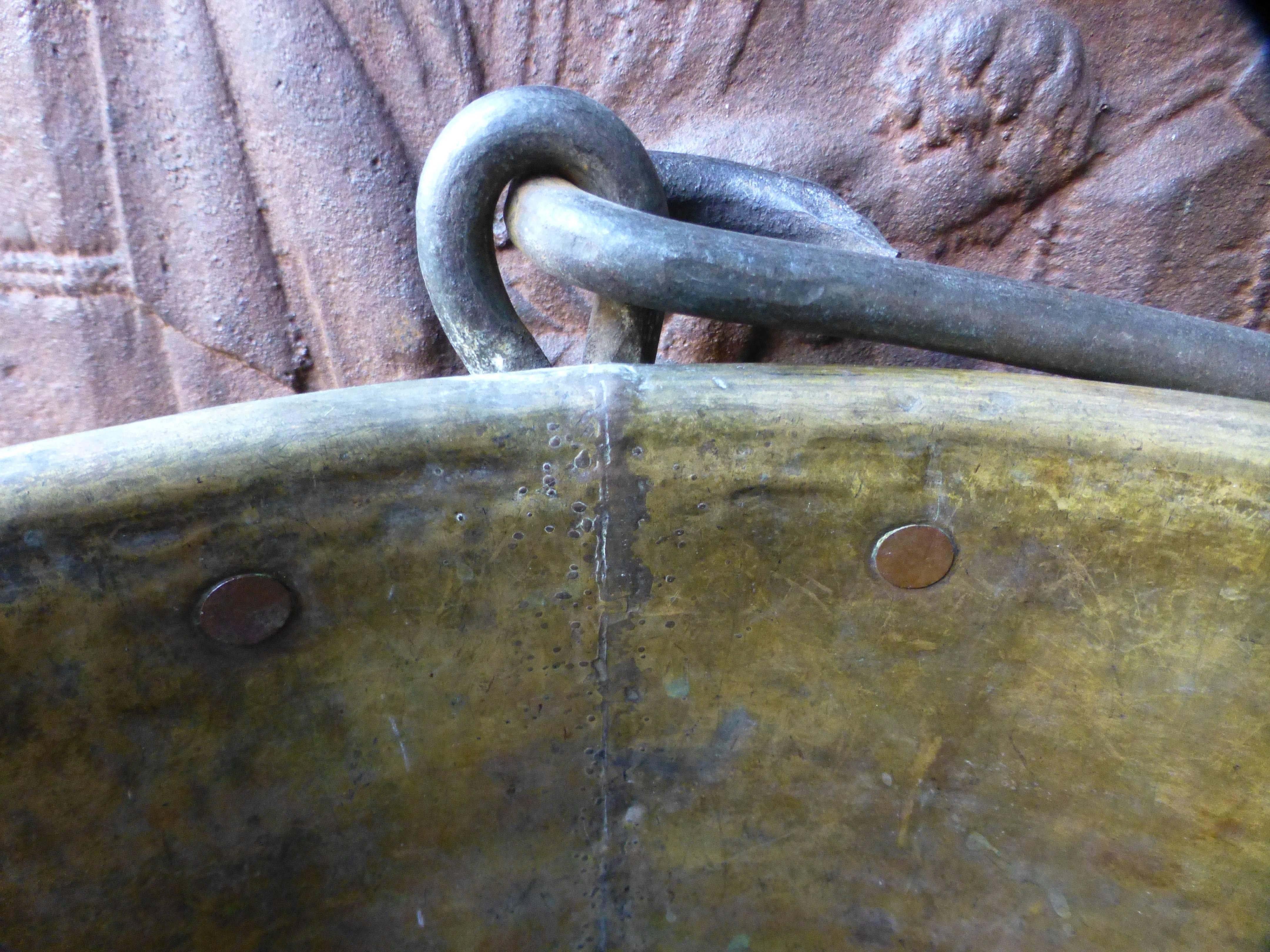 18th Century Brass Log Holder, Log Bin 1
