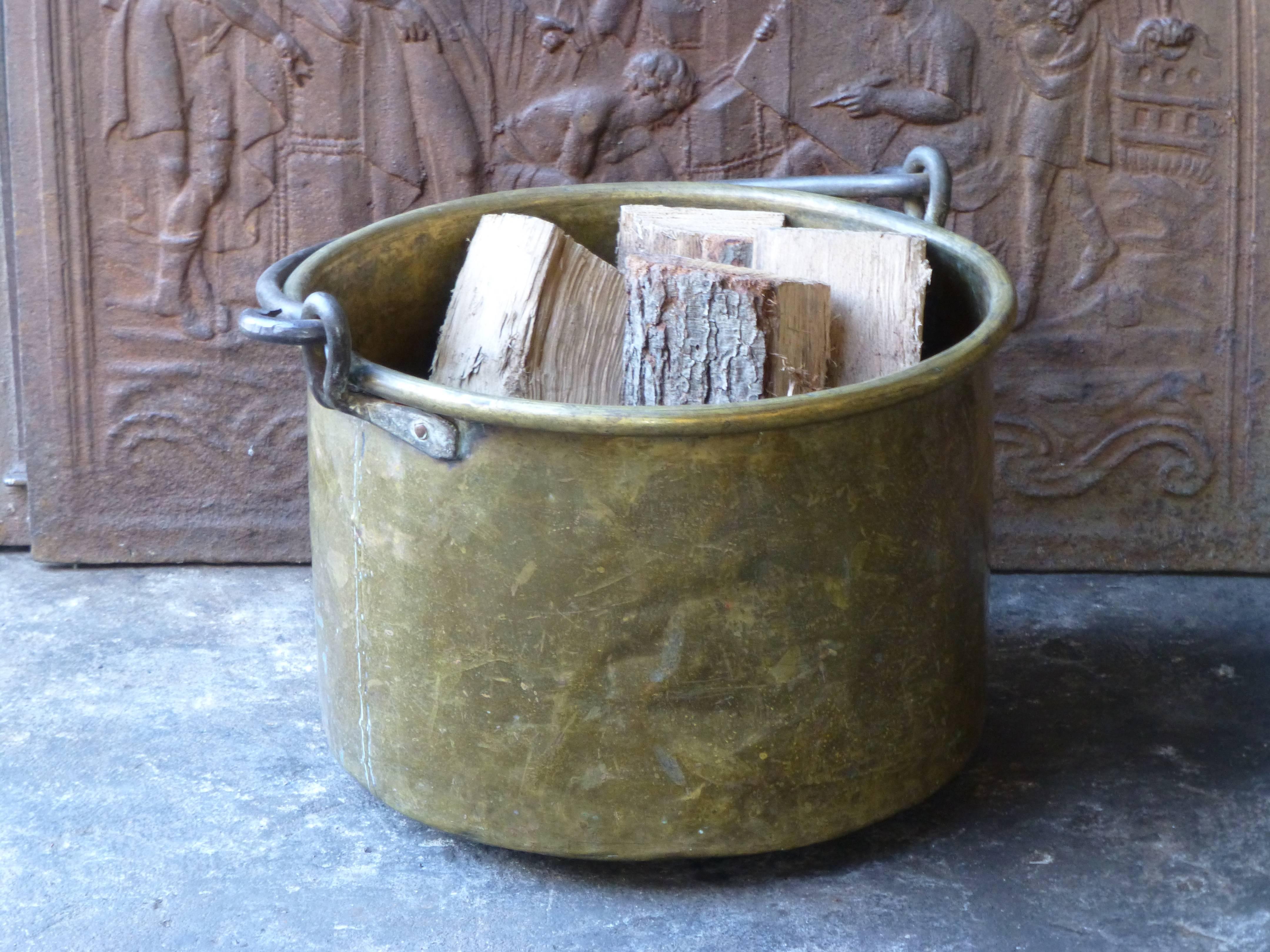18th Century Brass Log Holder, Log Bin 4