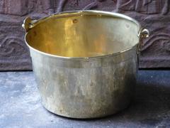 18th Century Polished Brass Log Holder, Log Bin