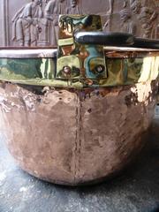 18th Century Polished Copper and Brass Log Holder, Wood Basket