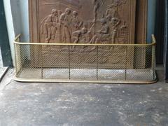 19th Century Brass and Wirework Fireplace Guard, Fire Guard
