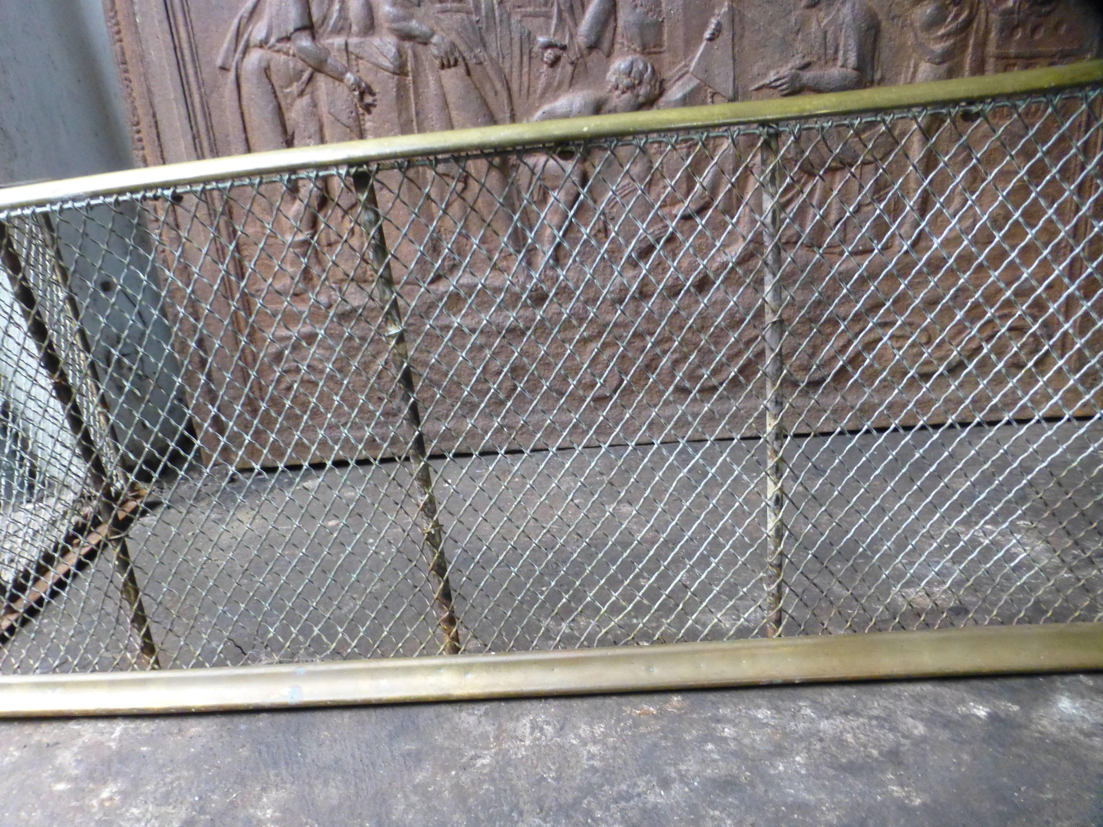 Woven 19th Century Brass and Wirework Fender