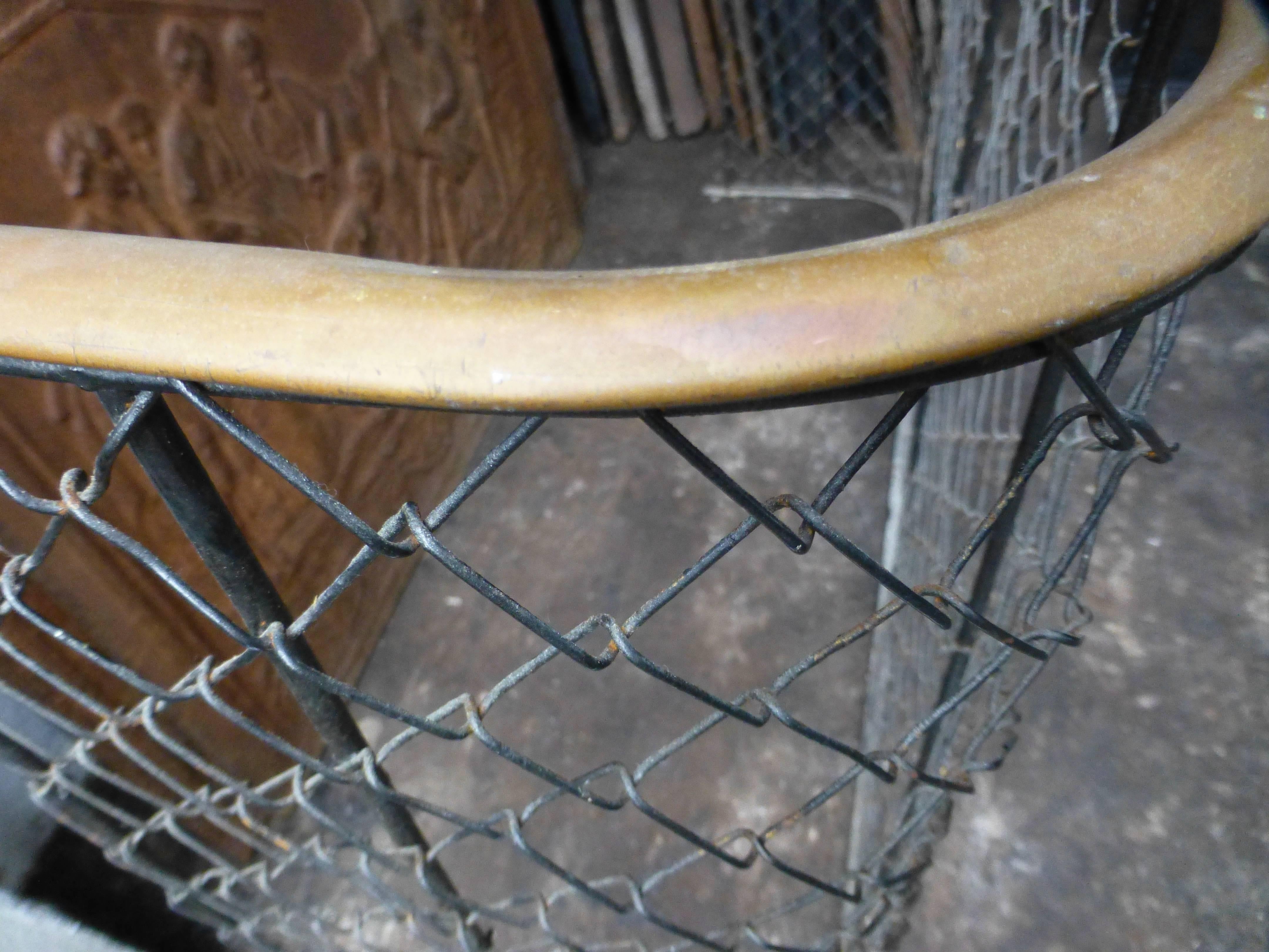 19th Century Brass and Iron Fireplace Guard, Fire Guard 2