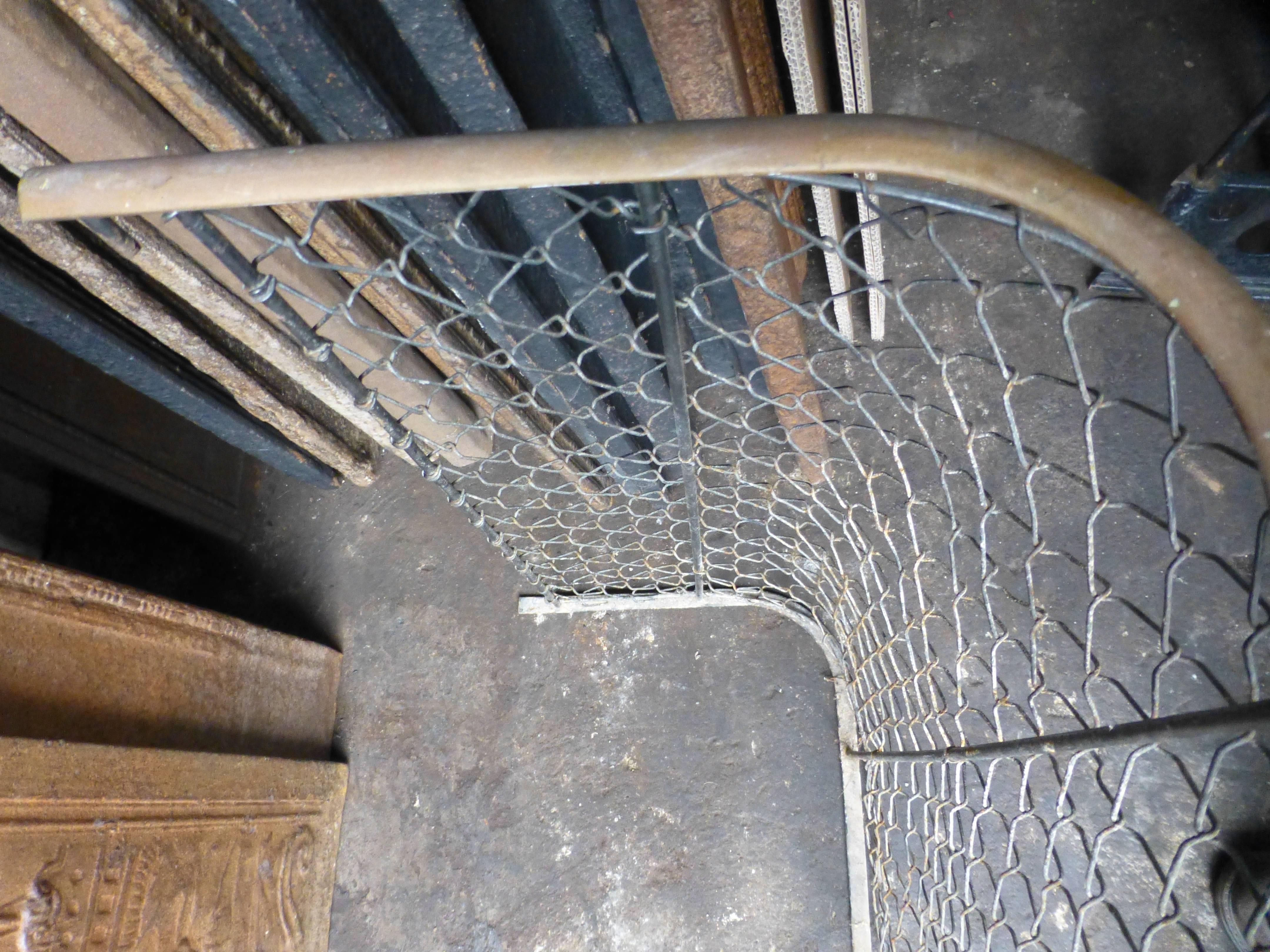 19th Century Brass and Iron Fireplace Guard, Fire Guard 3