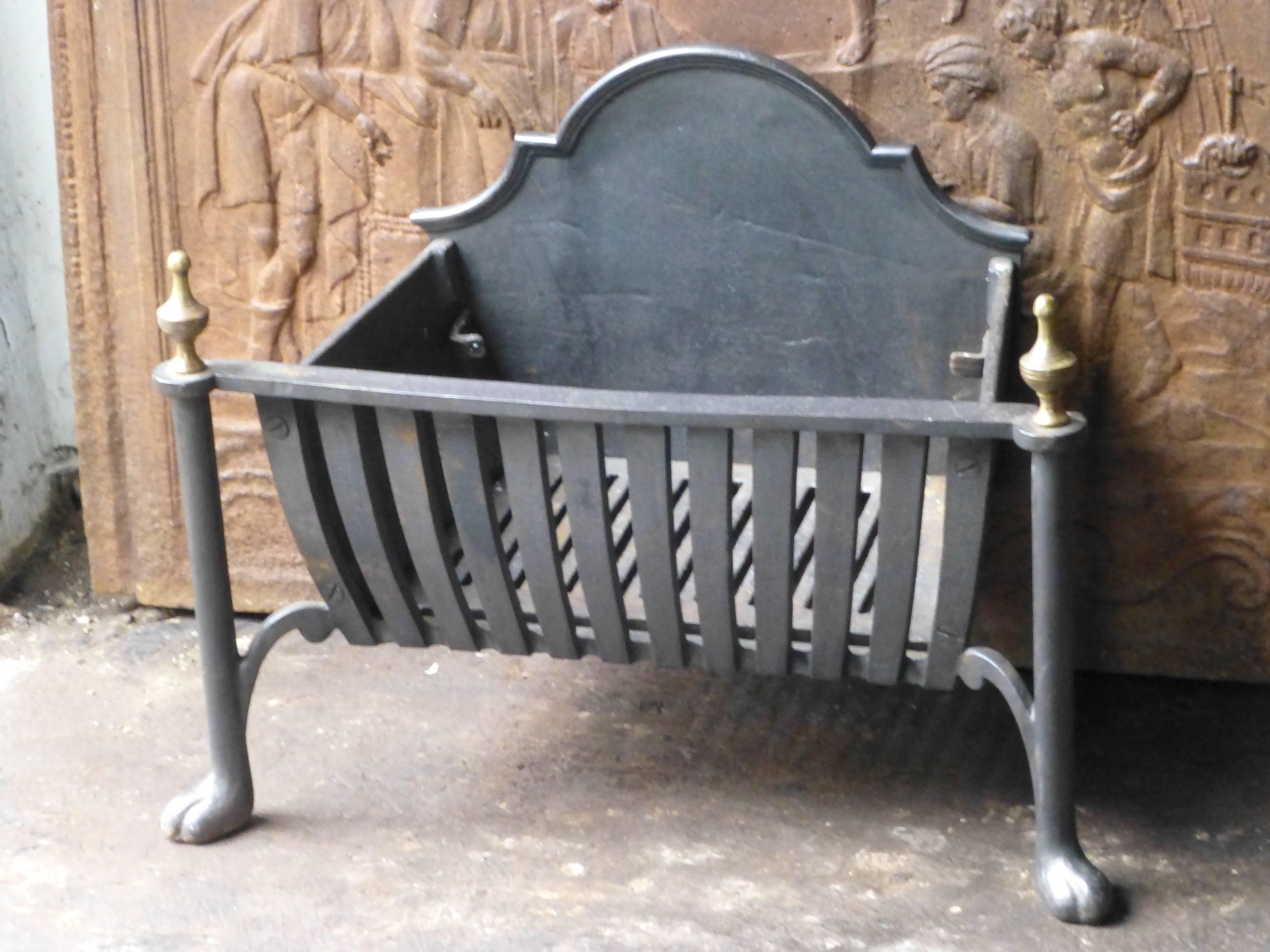 We always have a nice collection of antique fireplace baskets - fire baskets in stock that can be ordered on line. See our website for our current stock and prices of firegrates and firebaskets.
