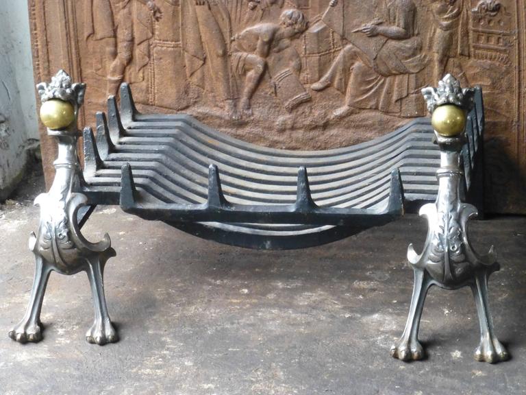 Impressive Dragon Fireplace Grate Fire Grate At 1stdibs