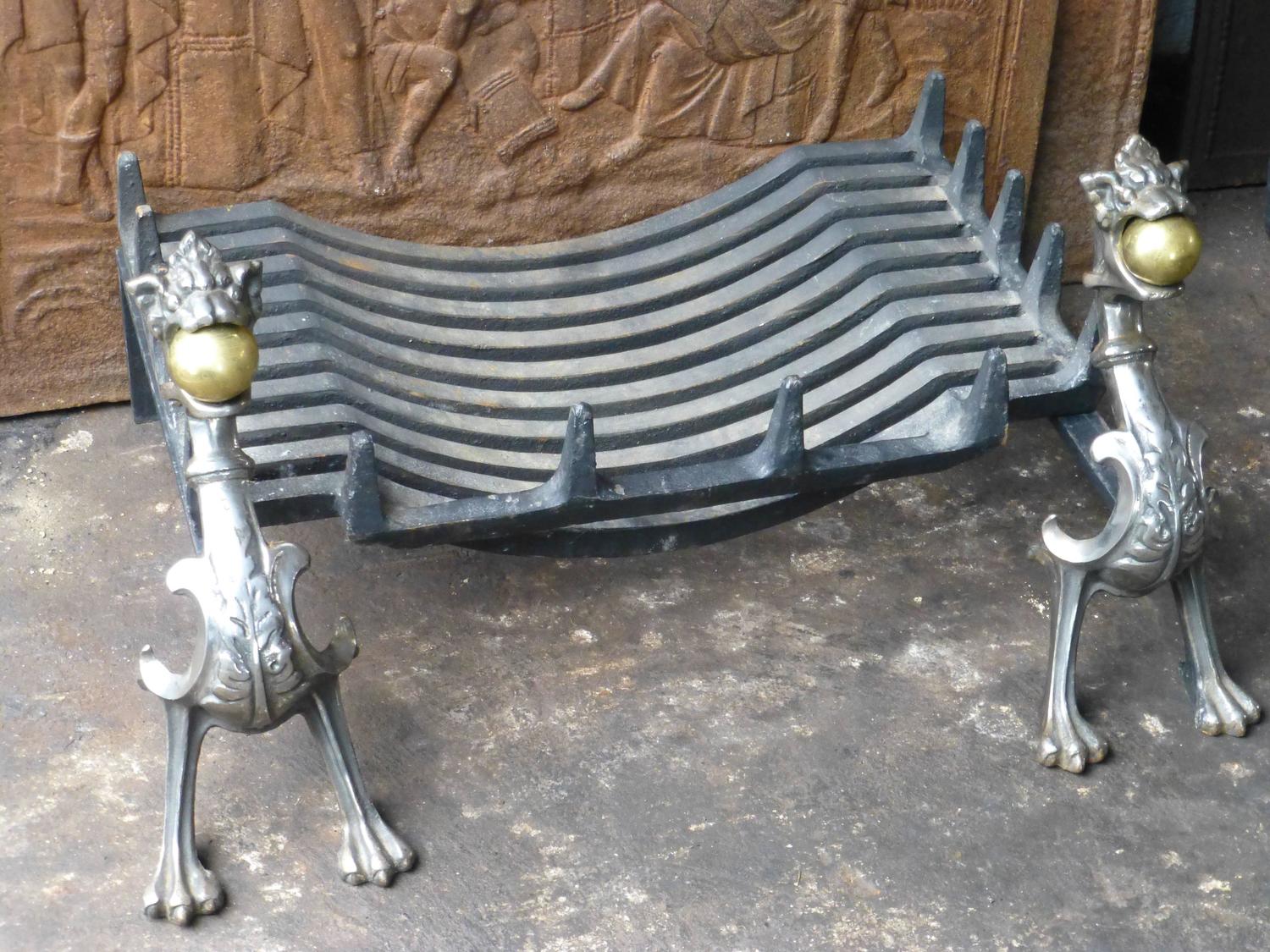 Impressive Dragon Fireplace Grate Fire Grate At 1stdibs