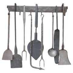 Antique Dutch Fireplace Tools or Fire Tools, 18th/19th Century