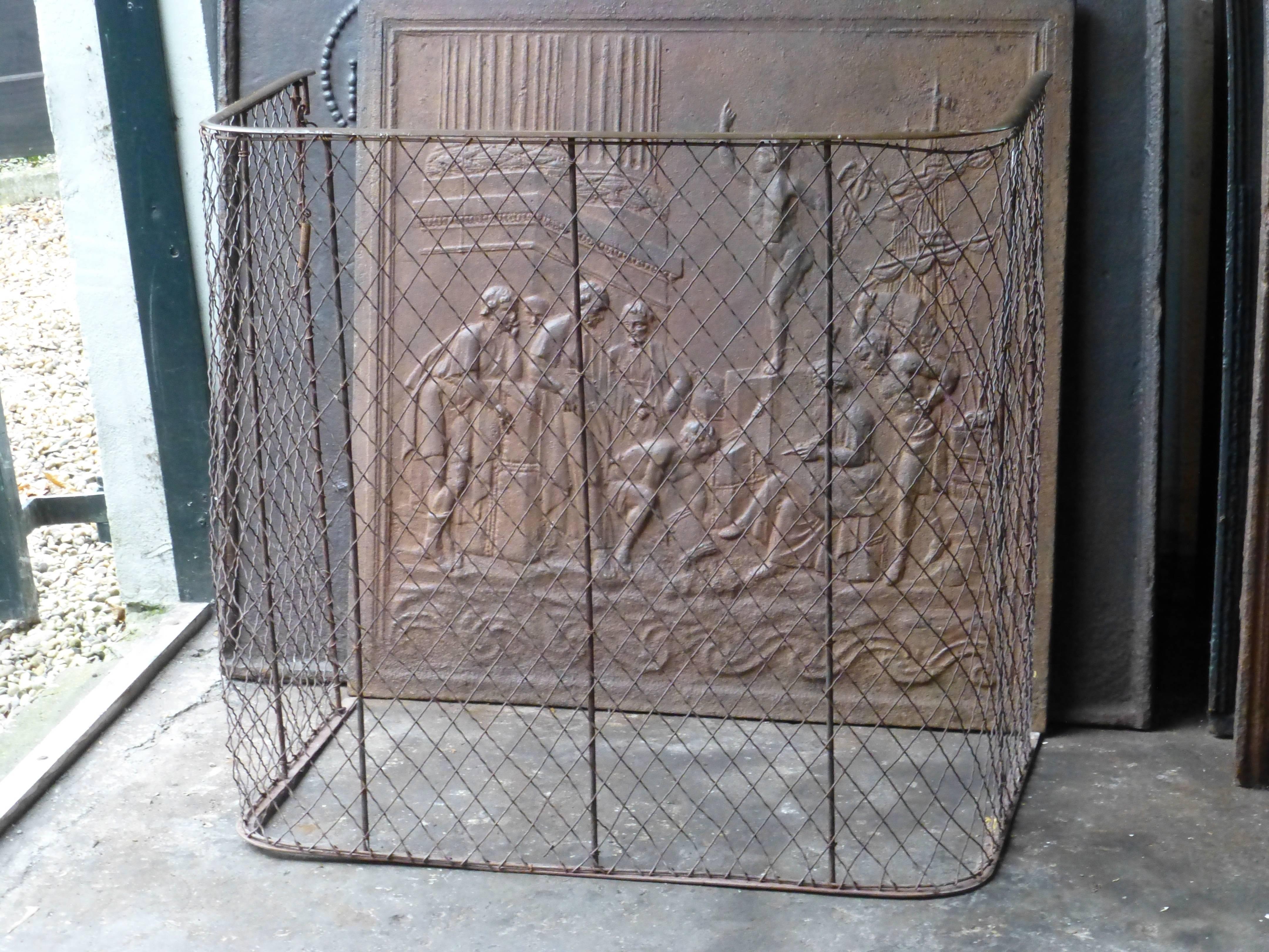 British 19th Century Victorian Fireplace Guard, Fire Guard For Sale