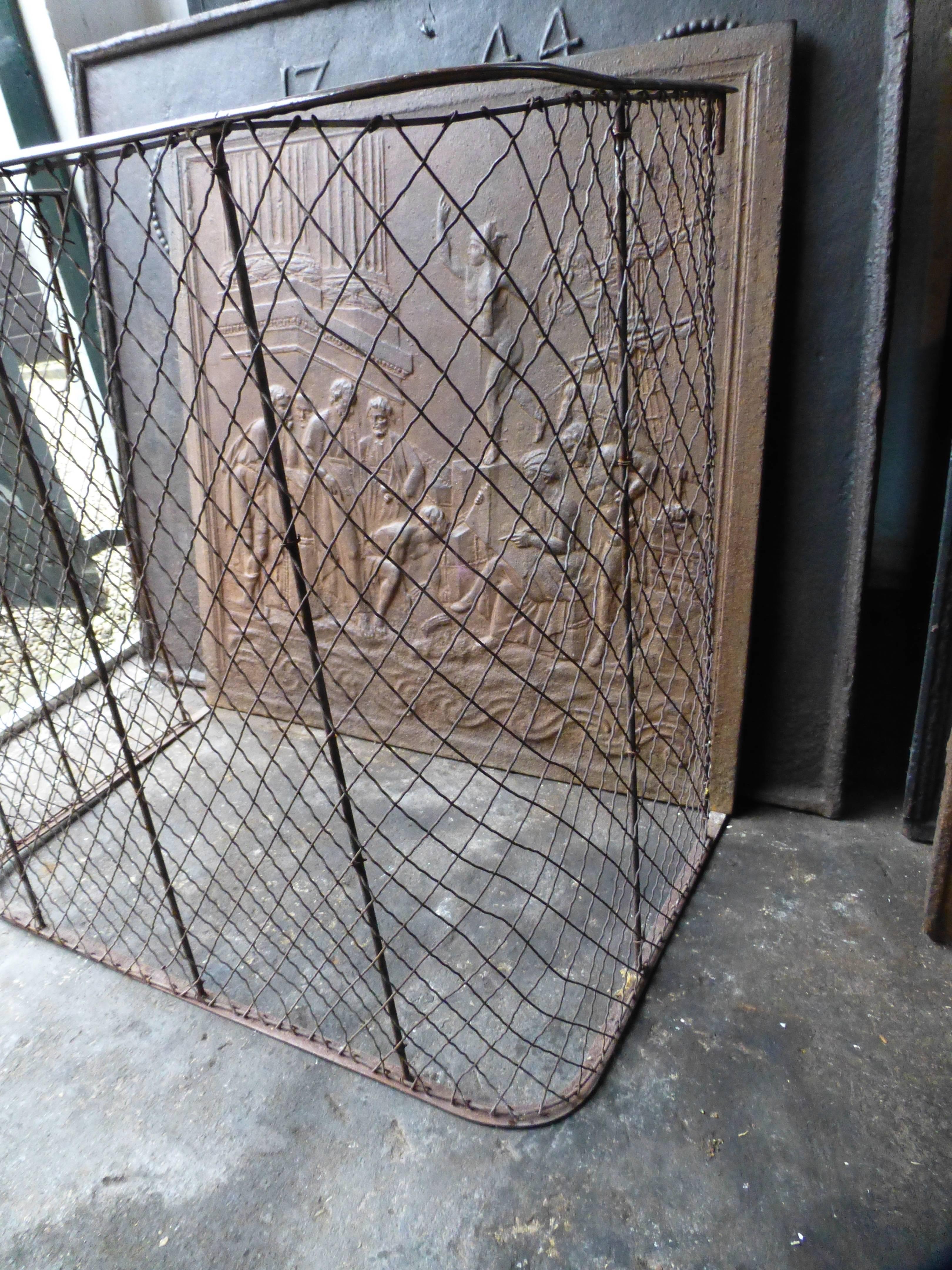 19th Century Victorian Fireplace Guard, Fire Guard For Sale 1