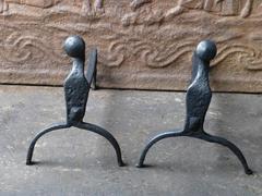 18th Century English Andirons, Firedogs