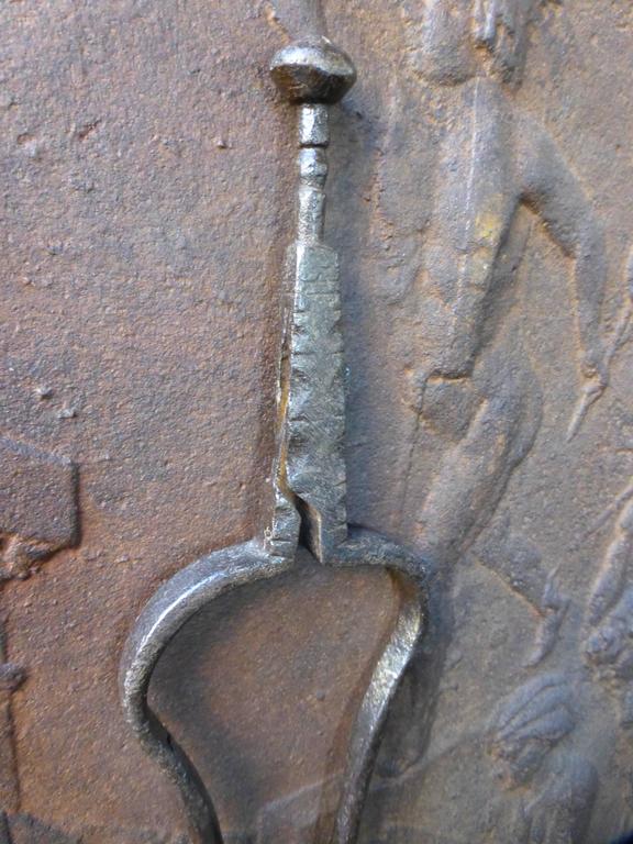 17th 18th Century Wrought Iron Fireplace Tongs For Sale At 1stdibs