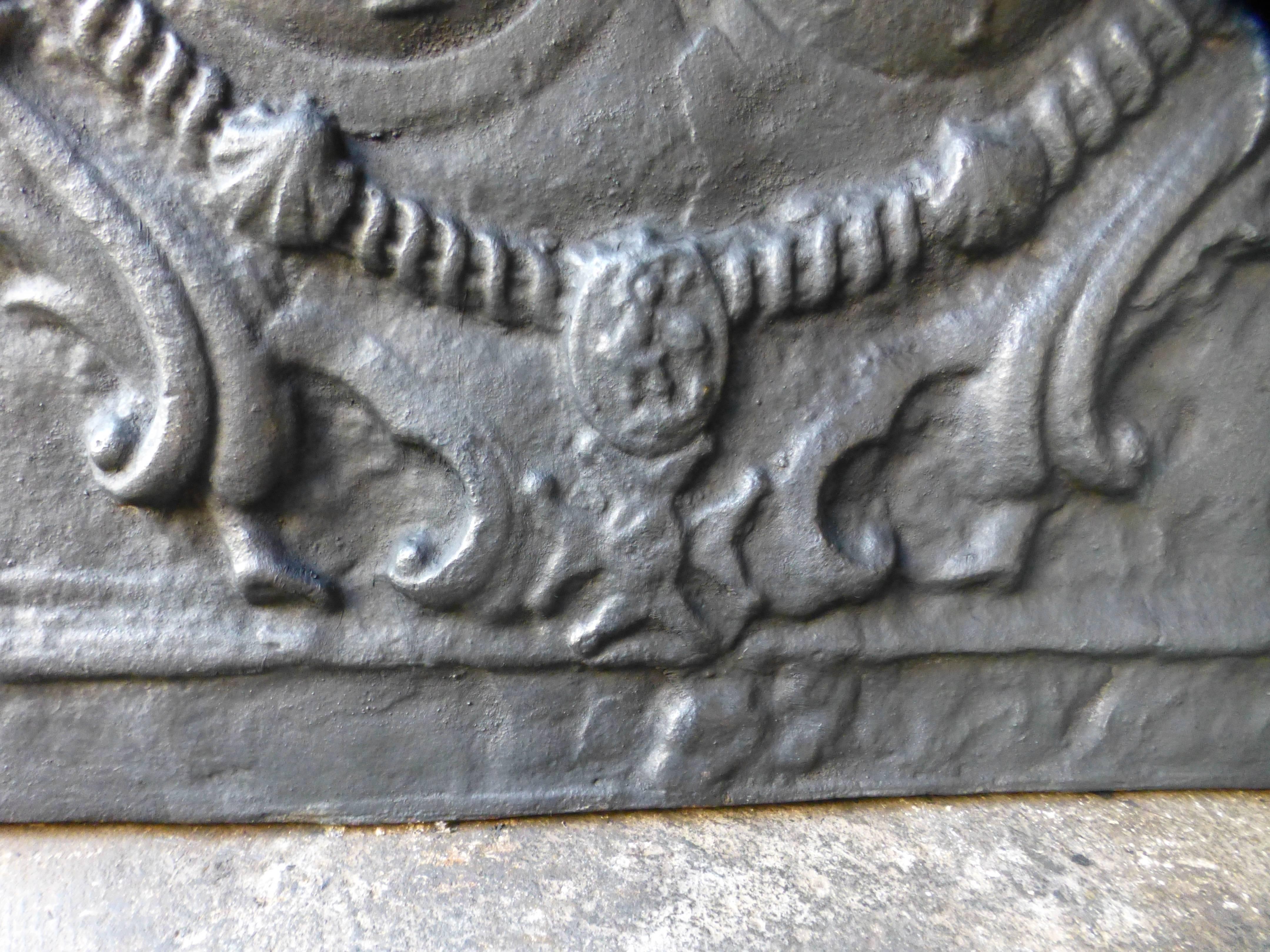 20th Century French Fireback with Coat of Arms