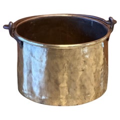 18th Century Antique Dutch Polished Brass Firewood Basket