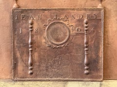 Antique French 'Neoclassical' Fireback / Backsplash, Dated 1804