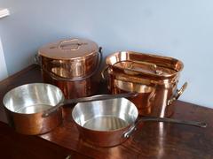 Magnificent Set of Re-Tinned Copper Pans and Pots