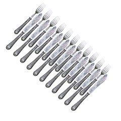 Antique Sterling Silver Venetian Pattern Fish Knives and Forks Victorian, 1869