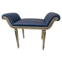 Neoclassical Style Elegant Upholstered Window Bench