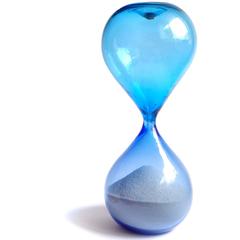 Paolo Venini Murano Clessidre Kobalt und Blau Italienisches Kunstglas Sanduhr