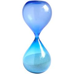 Paolo Venini Murano Clessidre Cobalt and Blue Italian Art Glass Hourglass