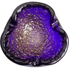 Ercole Barovier Toso Murano Gold Flecks Relievi Aurati Italian Art Glass Bowl 4