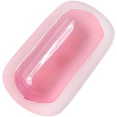 Archimede Seguso Murano Pink White Opal Italian Art Glass Dish Bowl 3