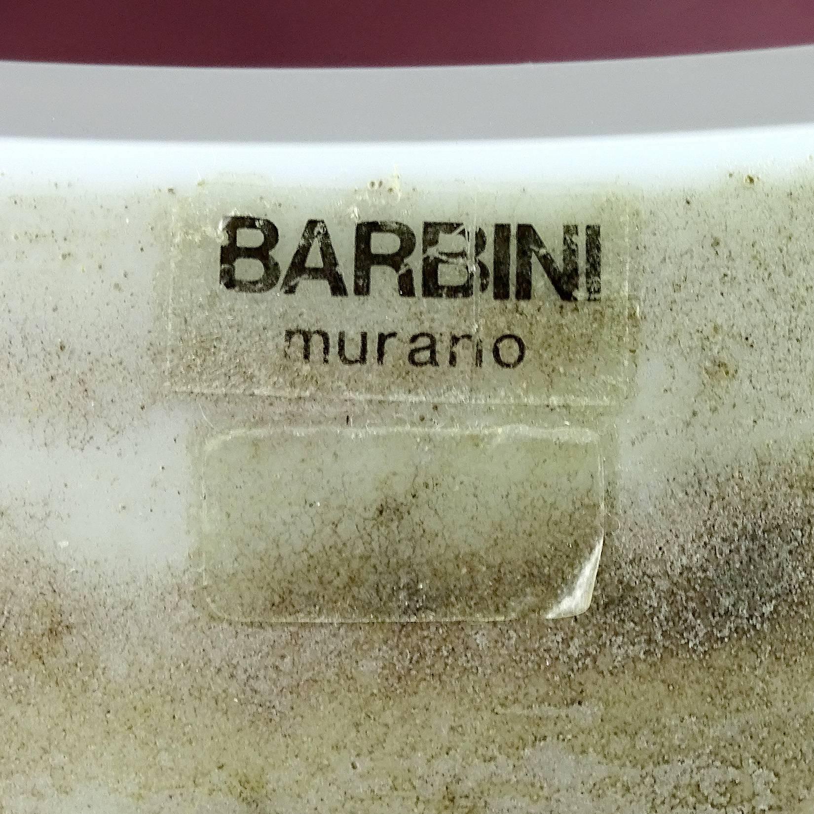 Barbini Murano Purple Sommerso White Scavo Italian Art Glass Geode Cut Bowl 1