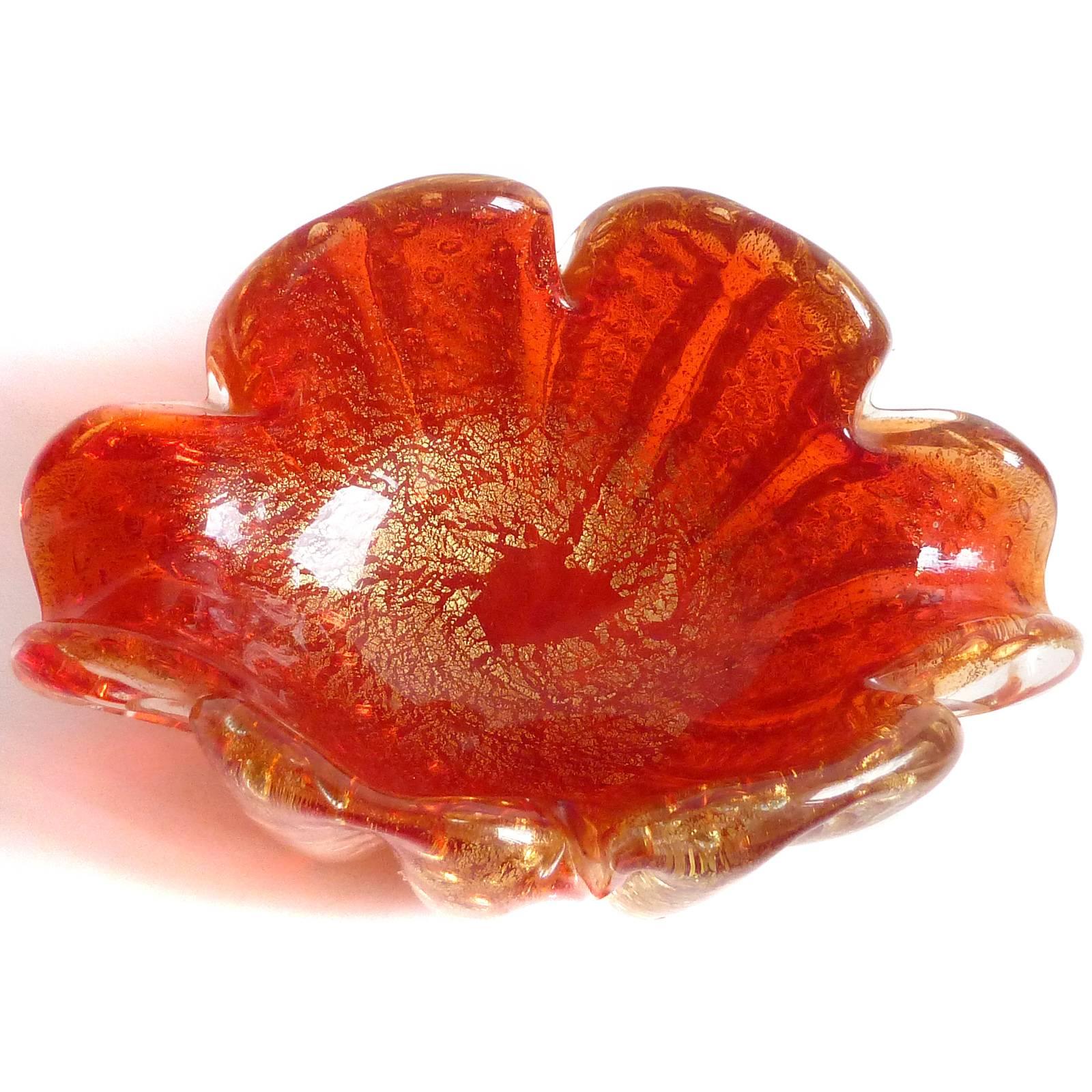Mid-Century Modern Reserved for Wai - Ercole Barovier Toso Murano Flower Form Bowls