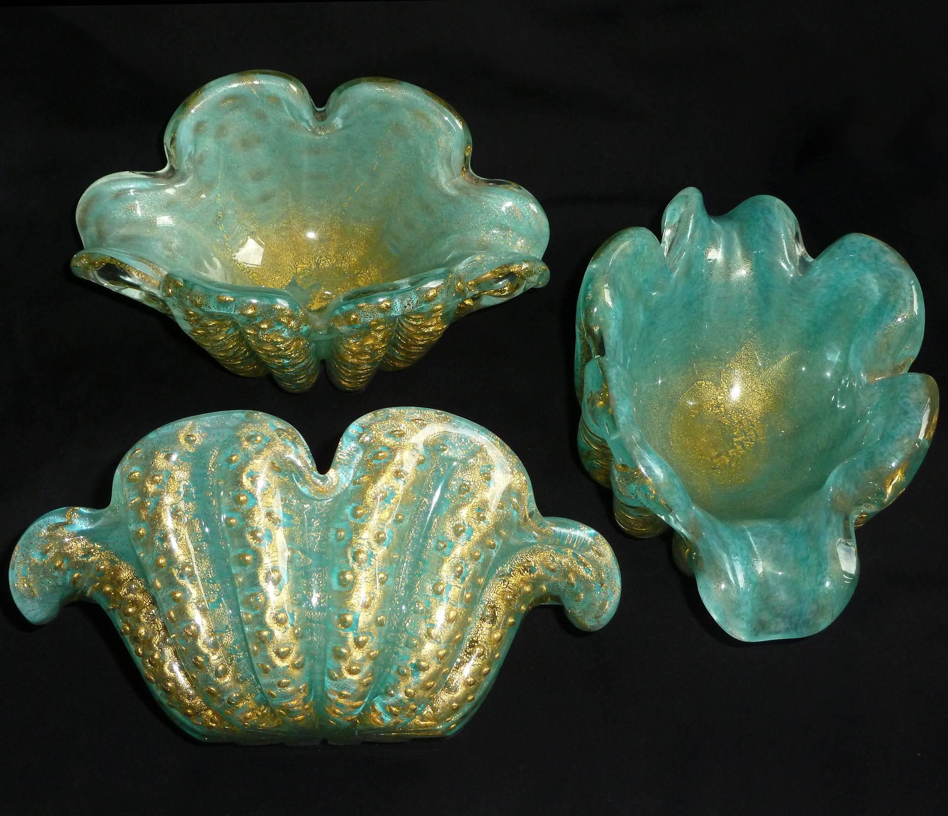 20th Century Reserved for Wai - Ercole Barovier Toso Murano Flower Form Bowls