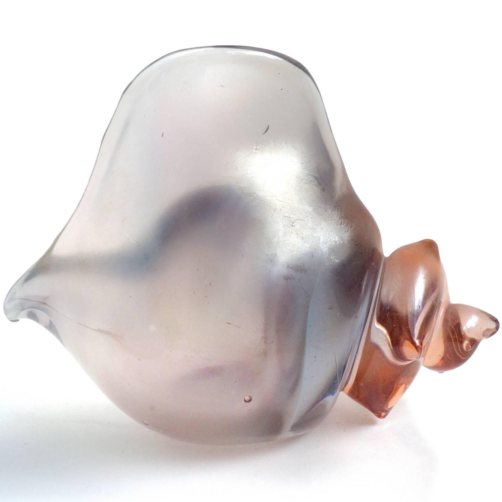 Seguso Vetri d'Arte Murano Iridescent Art Deco Italian Art Glass Seashell 1