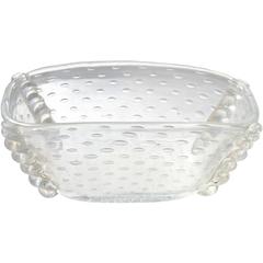 Barovier Toso Murano Gold Flecks Iridescent Italian Art Glass Bowl 5