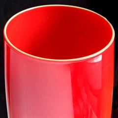 Reserved for Siri - Red Italian Art Glass Umbrella Stand Flower Vase