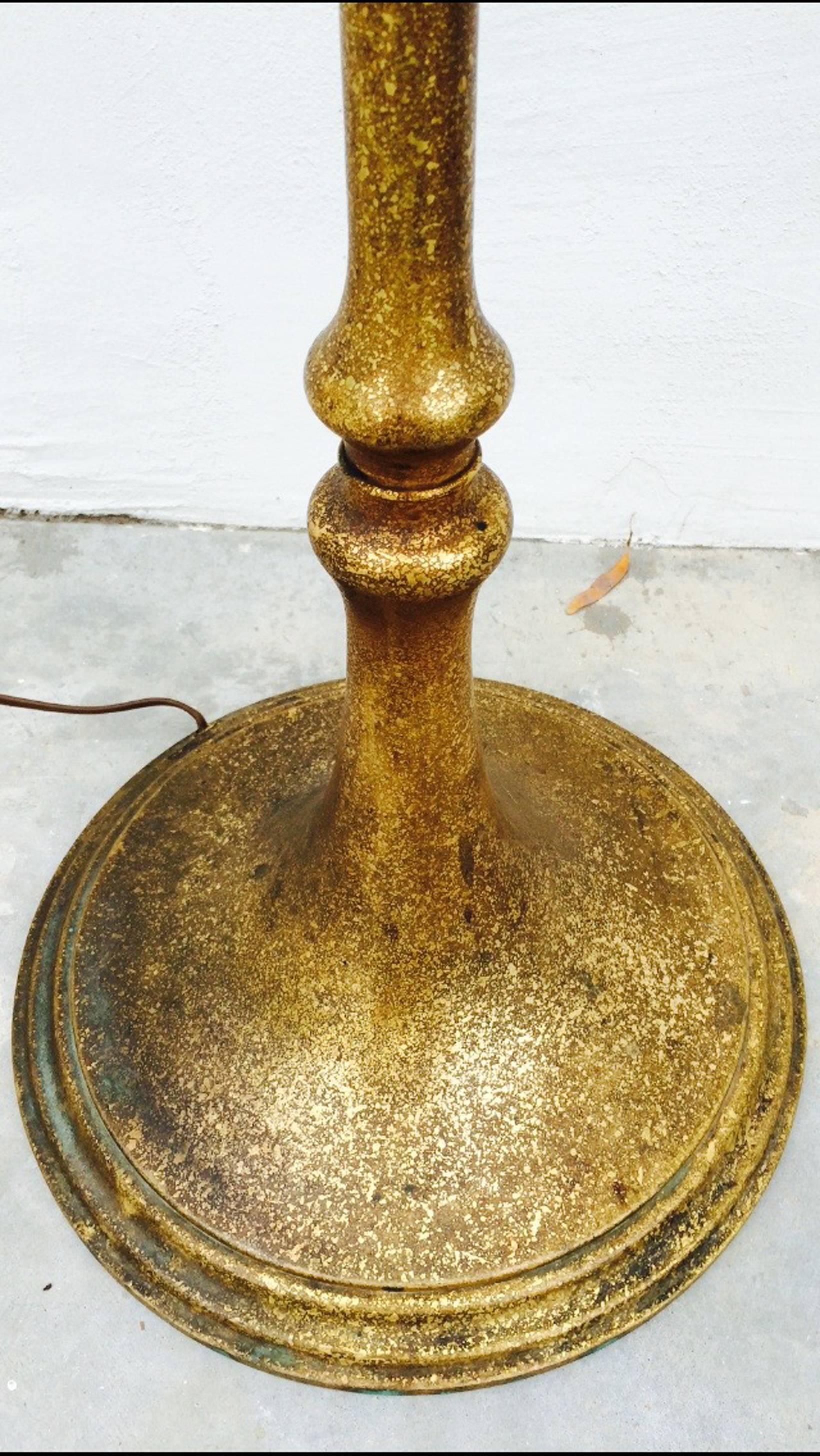 Early 20th Century Tiffany Studios Gilt Bronze Zodiac Floor Lamp, circa 1920